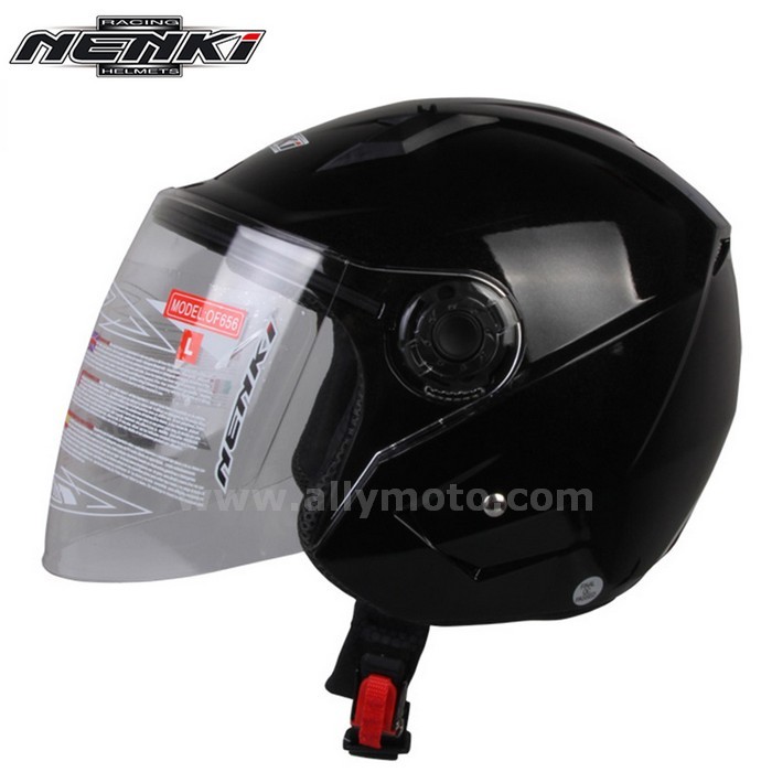 129 Nenki Open Face Helmet Motorbike Cruiser Chopper Touring Street Scooter Clear Lens Shield Men Women